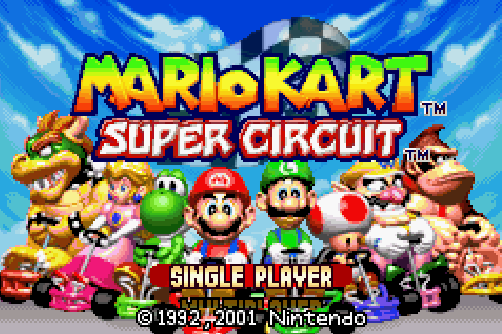 Mario Kart Super Circuit Title Screen